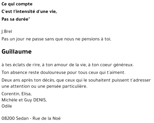 Guillaume DENIS