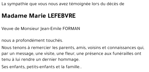 Marie LEFEBVRE