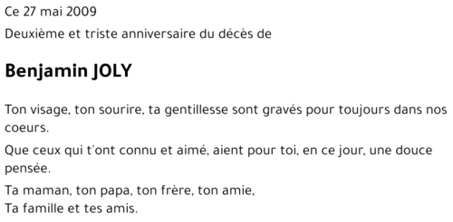 Benjamin JOLY