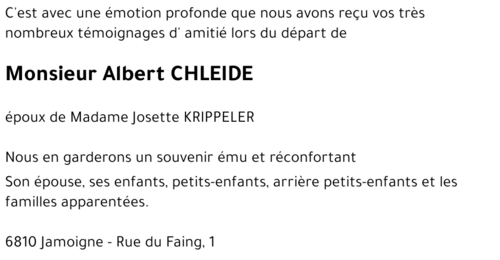 Albert CHLEIDE