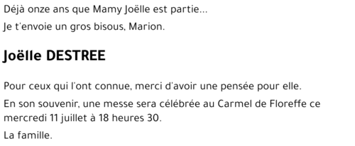 Joëlle DESTREE