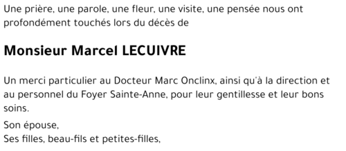 Marcel LECUIVRE
