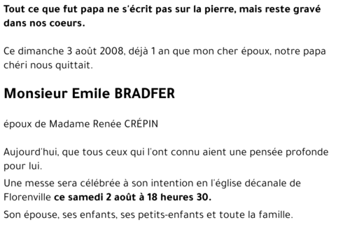 Emile BRADFER