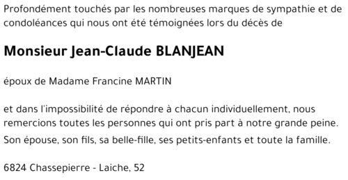 Jean-Claude BLANJEAN