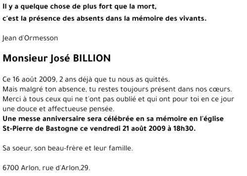 José BILLION