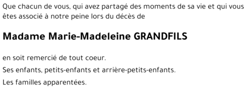 Marie-Madeleine GRANDFIS