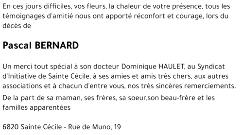 Pascal BERNARD