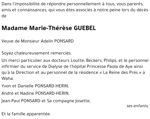 Marie-Thérèse GUEBEL