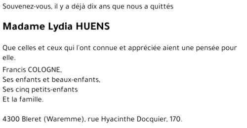 Lydia HUENS