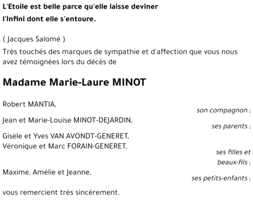 Marie-Laure MINOT