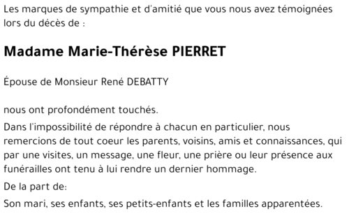 Marie-Thérèse PIERRET