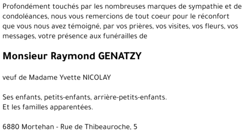 Raymond GENATZY