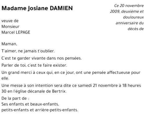 Josiane DAMIEN