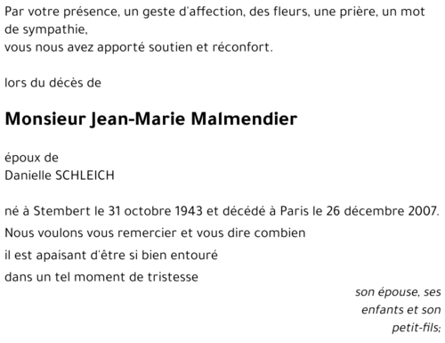 Jean-Marie Malmendier