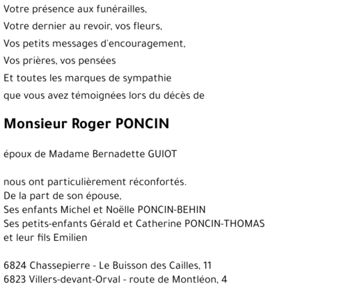 Roger PONCIN