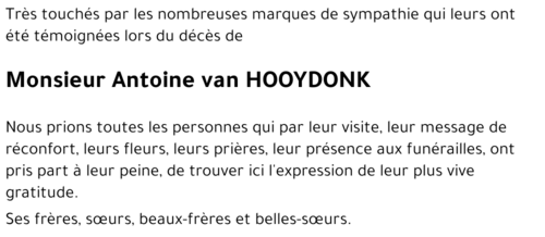 Antoine van HOOYDONK