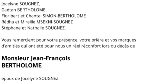 Jean-François BERTHOLOME