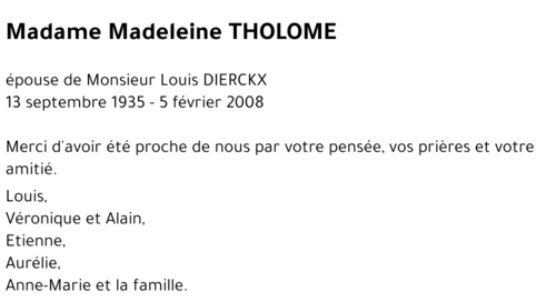 Madeleine THOLOME