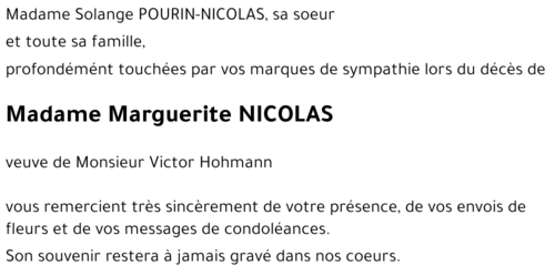 Marguerite NICOLAS