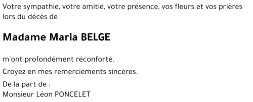 Maria BELGE