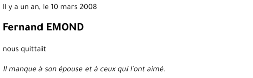 Fernand EMOND