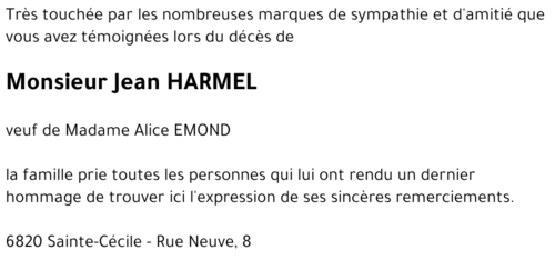 Jean HARMEL