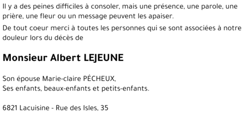 Albert LEJEUNE