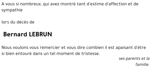 Bernard LEBRUN