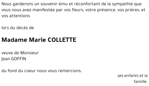Marie COLLETTE