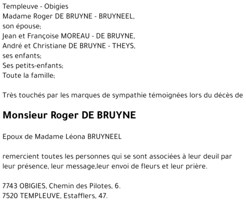 Roger DE BRUYNE
