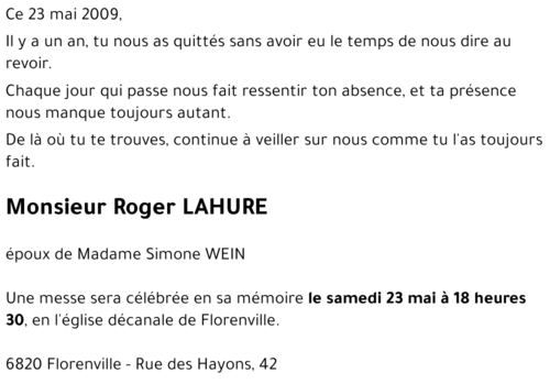 Roger LAHURE