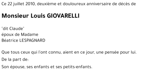 Louis GIOVARELLI