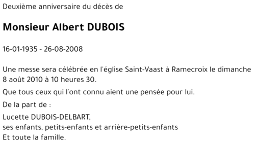 Albert DUBOIS