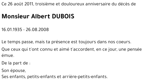 Albert DUBOIS