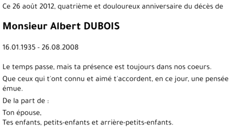 Albert DUBOIS