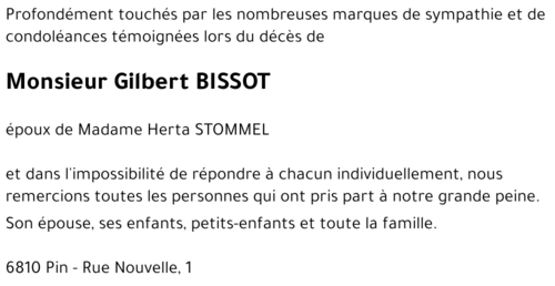 Gilbert BISSOT