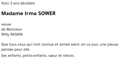 Irma SOWER