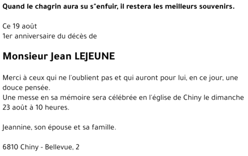 Jean LEJEUNE