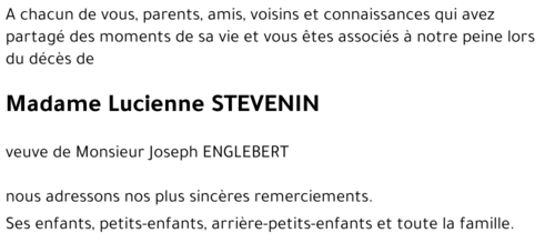 Lucienne STEVENIN