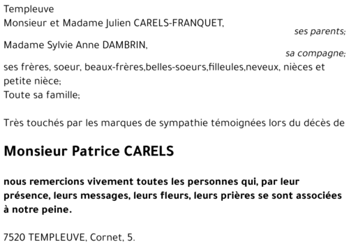 Patrice CARELS