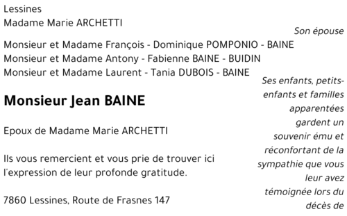 Jean BAINE