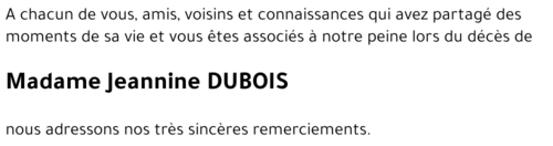 Jeannine DUBOIS