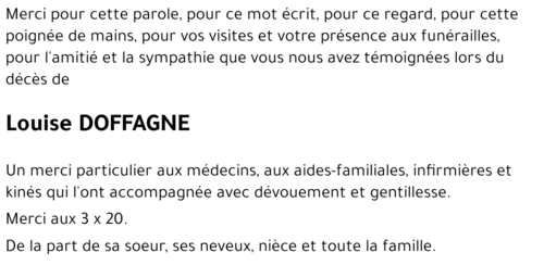 Louise DOFFAGNE
