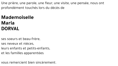 Maria DORVAL