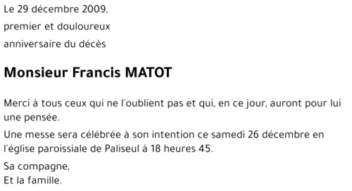 Francis MATOT