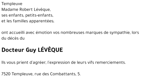 Guy LÉVÊQUE