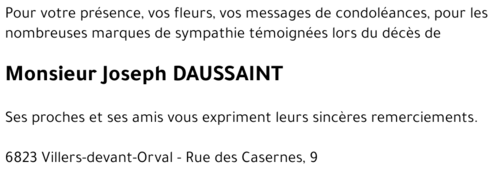 Joseph DAUSSAINT