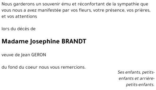Josephine BRANDT
