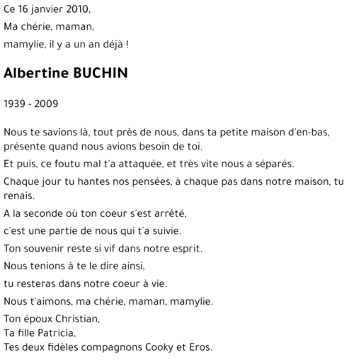 Albertine BUCHIN