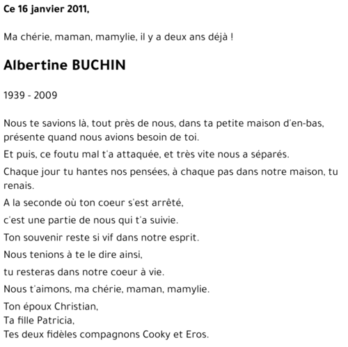 Albertine BUCHIN